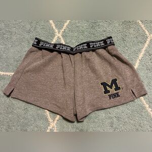 Pink Victorias Secret | University Of Michigan Fleece Shorts | Size M​